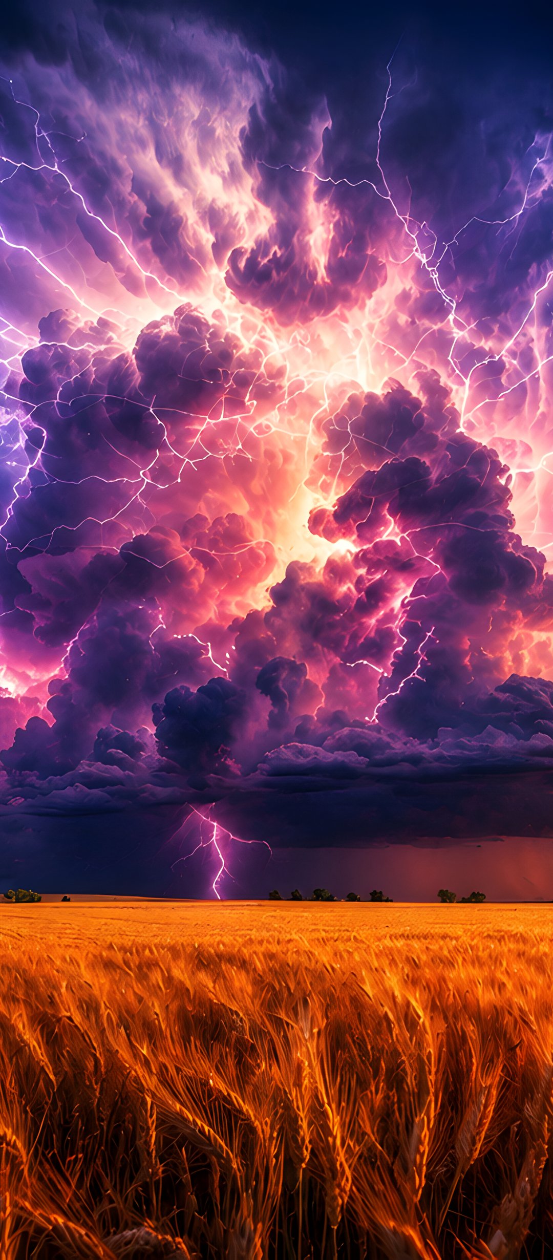Storm Over Wheat Field - Wallpapers for TECNO/Infinix in 1080x2460 resolution