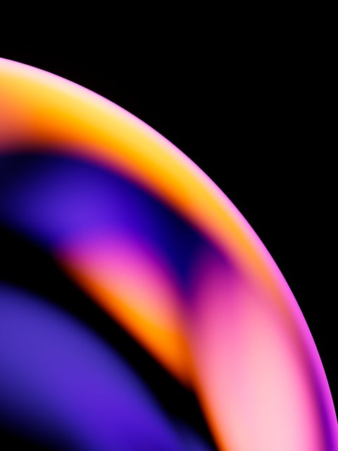 Neon Glow Gradient Waves - Wallpapers for HTC/BlackBerry in 480x640 resolution