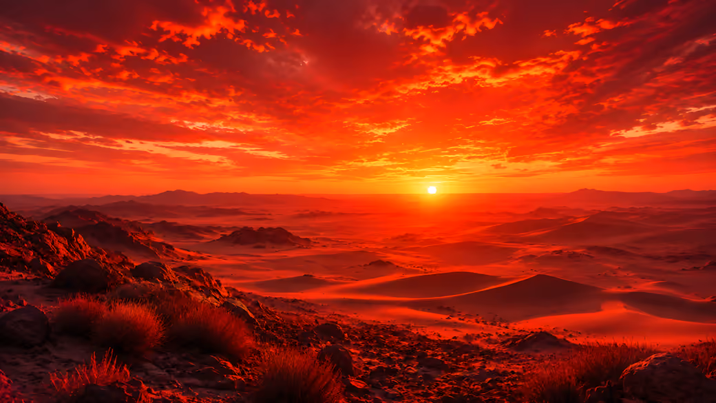 Bright red sunset - Wallpapers for Samsung Galaxy Z Flip6, Motorola Razr 2025 in 1080x2640 resolution