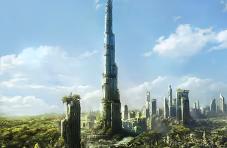 City wallpapers: Dubai, post-apocalypse, wasteland, skyscrapers