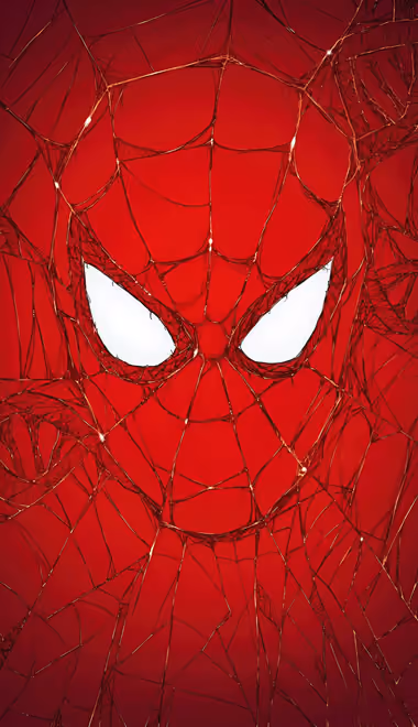 Обои логотип для HTC/BlackBerry (480x640): Человек-паук, Marvel, паутина, маска