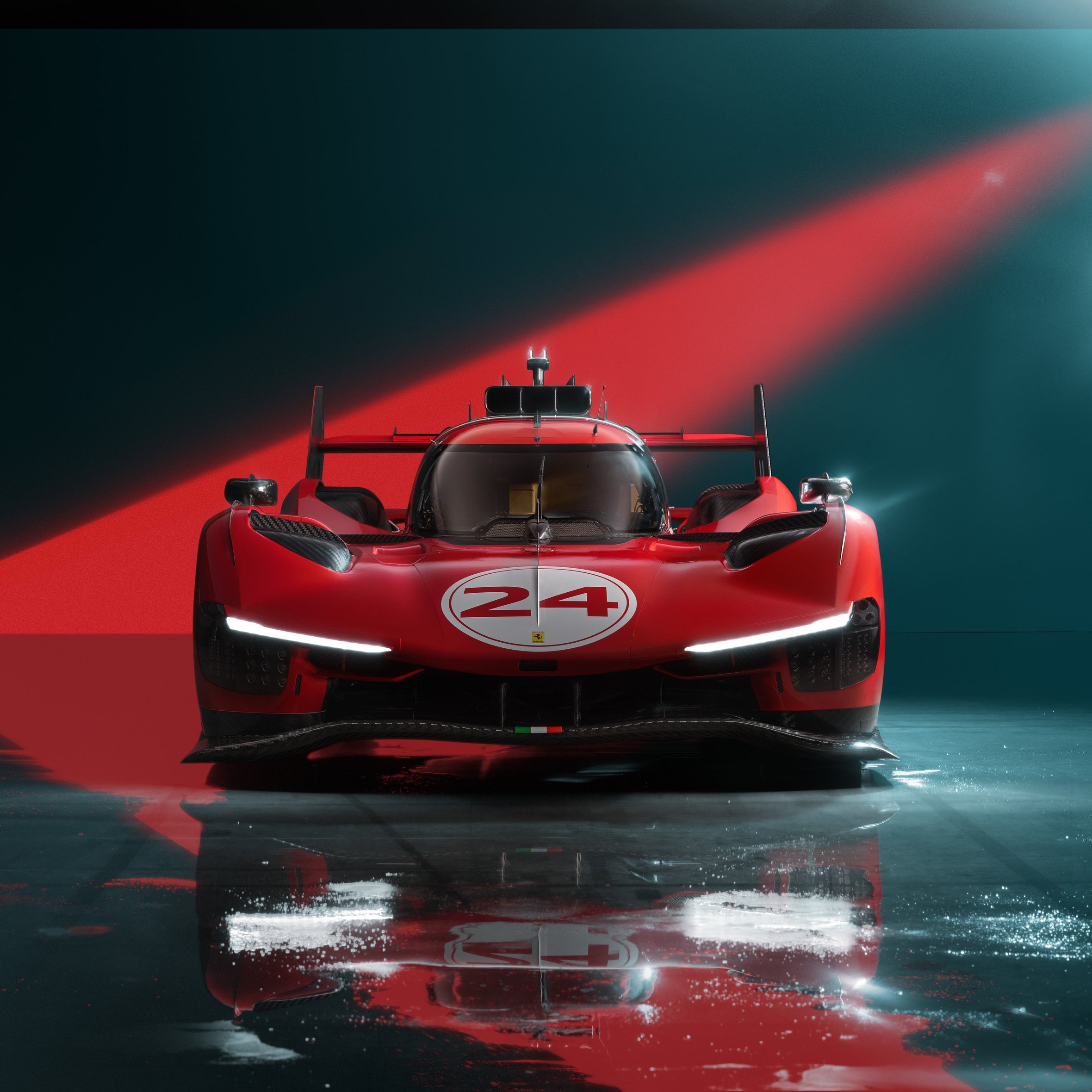 Ferrari 499P Modificata front view - Wallpapers for iPad Air 10.9″ in 2360x2360 resolution