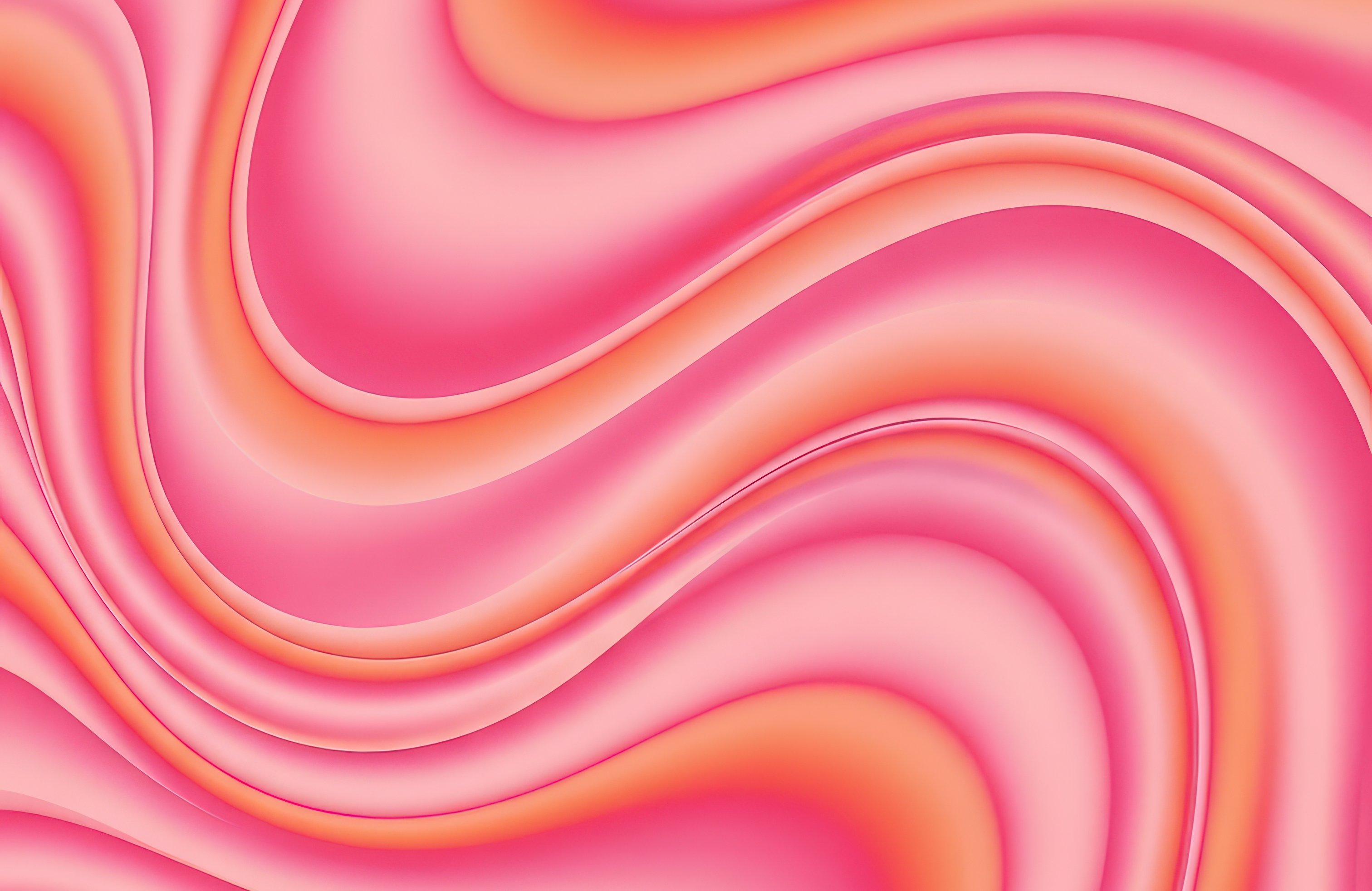 Pink Waves Gradient Flow - Wallpapers for Apple MacBook 14.2″ in 3024x1964 resolution