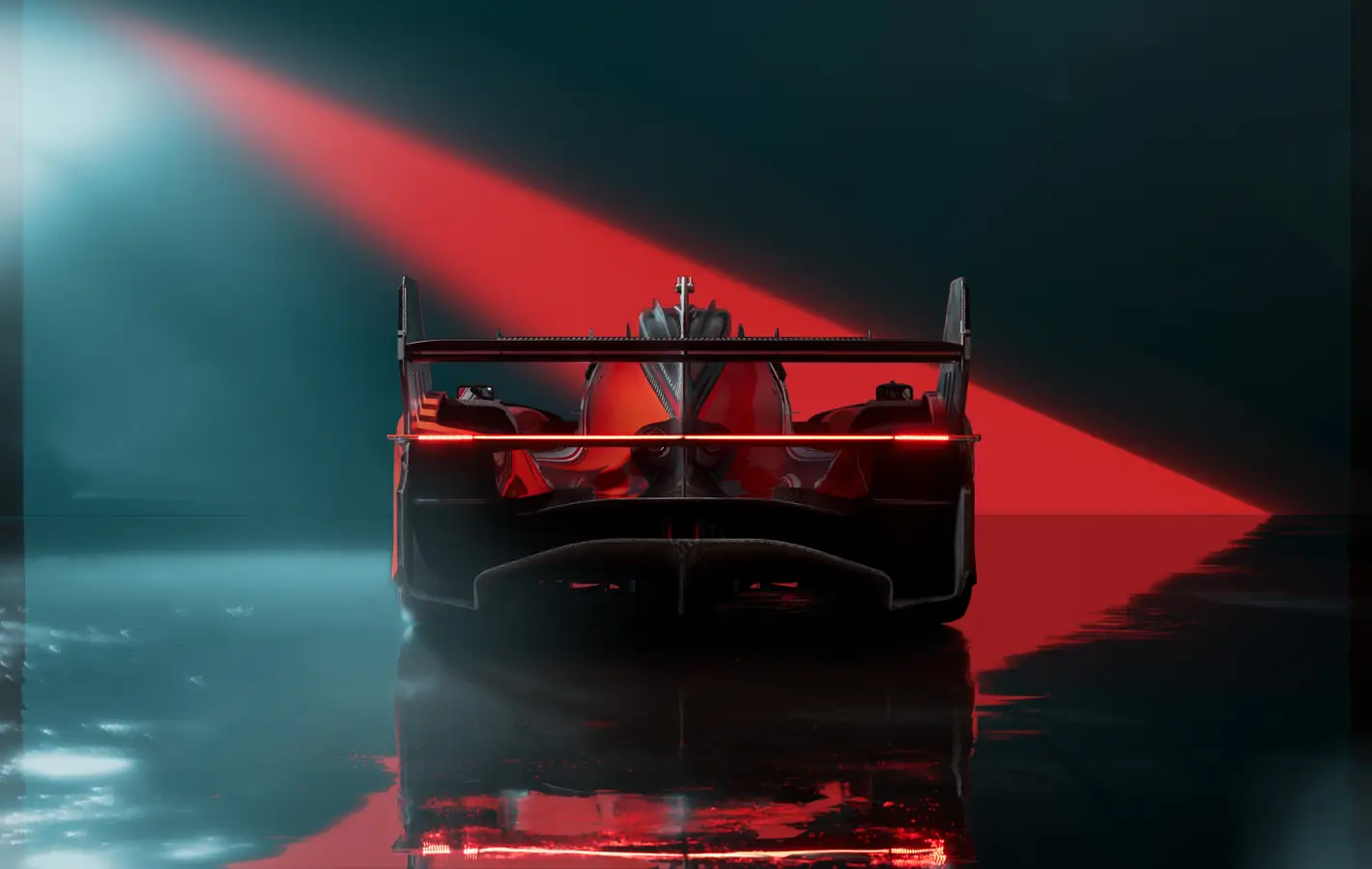Ferrari 499P Modificata rear view — desktop and phone wallpaper, free download