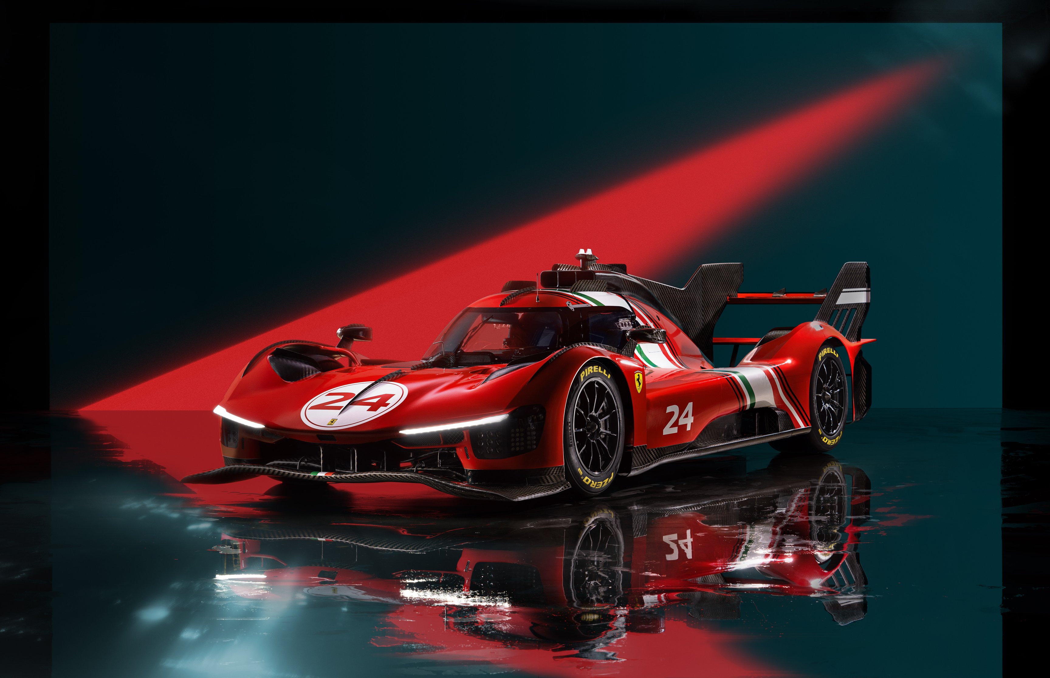 Red Ferrari 499P Modificata - Wallpapers for Apple MacBook 16.2″ in 3456x2234 resolution