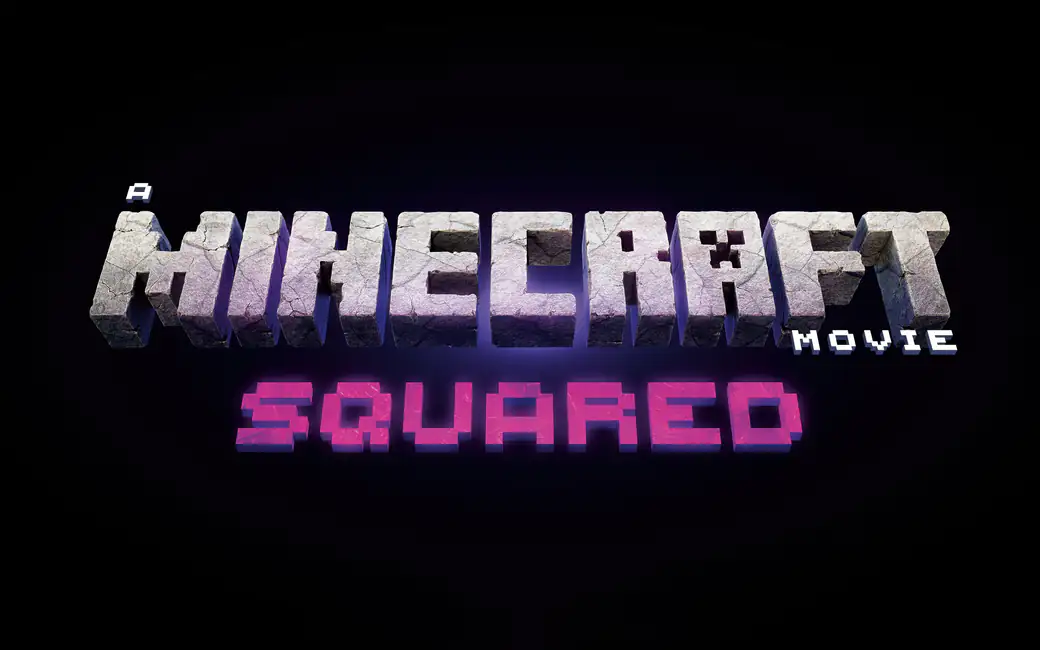 Minecraft Movie: Squared Minimalist Poster — desktop and phone wallpaper, free download