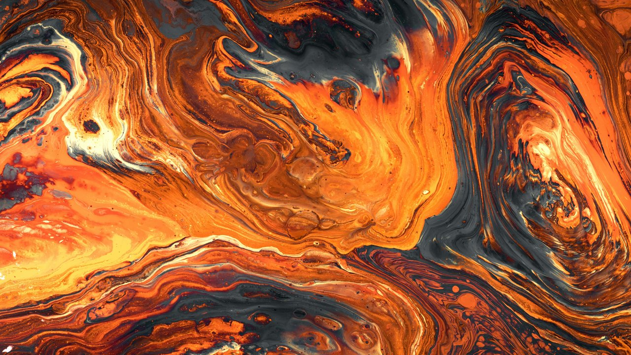 Orange abstract lava - HDV 720p wallpapers in 1280x720 resolution