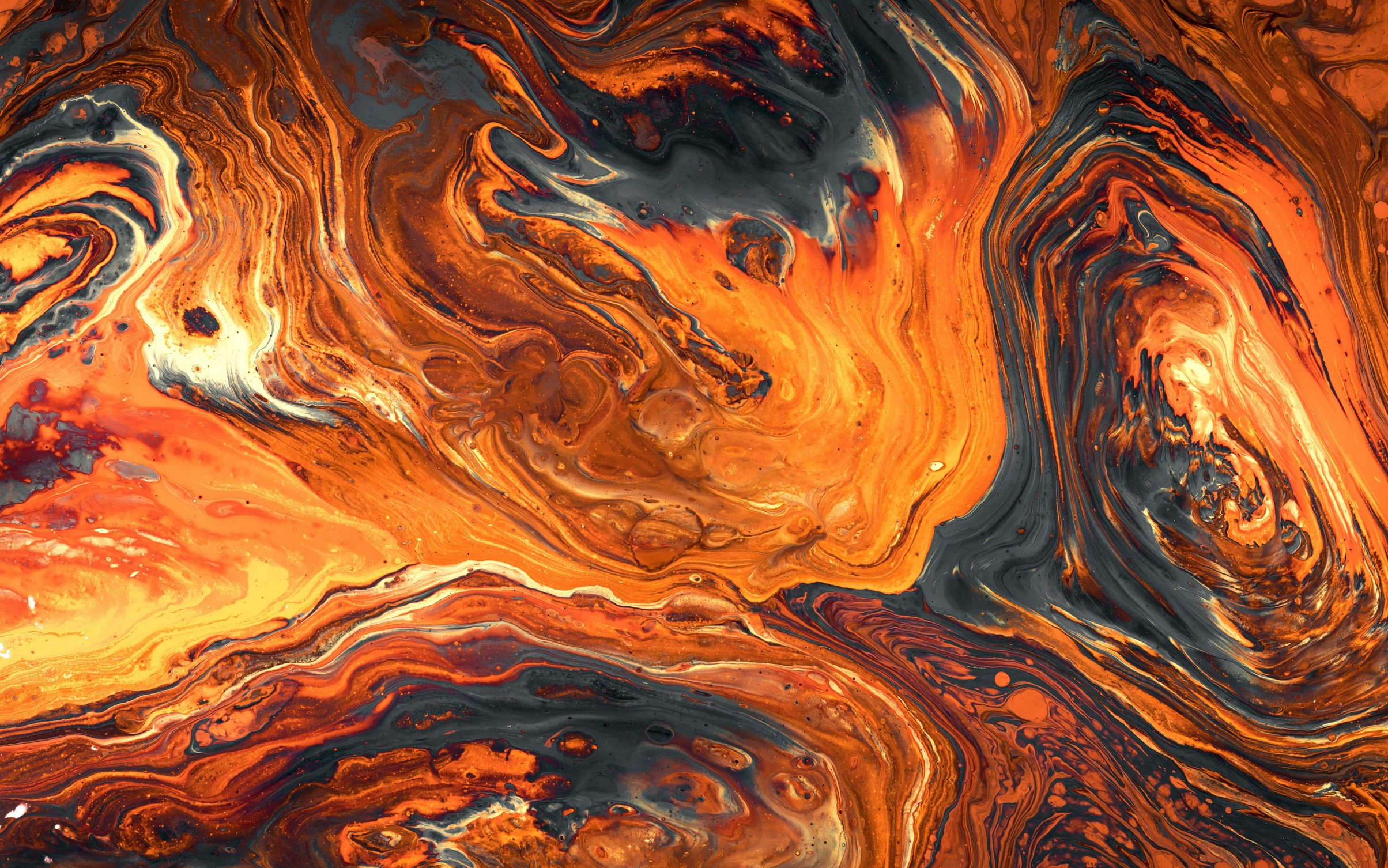 Orange abstract lava - Wallpapers for MacBook Neo in 2408x1506 resolution