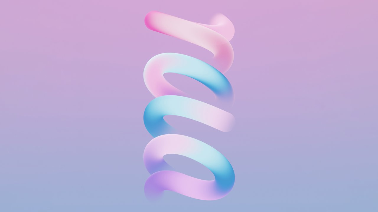 Minimalistic ribbon in pastel colors - HDV 720p wallpapers in 1280x720 resolution