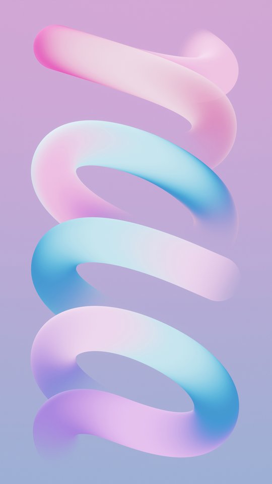 Minimalistic ribbon in pastel colors - Wallpapers for Samsung, HTC, Sony in 540x960 resolution