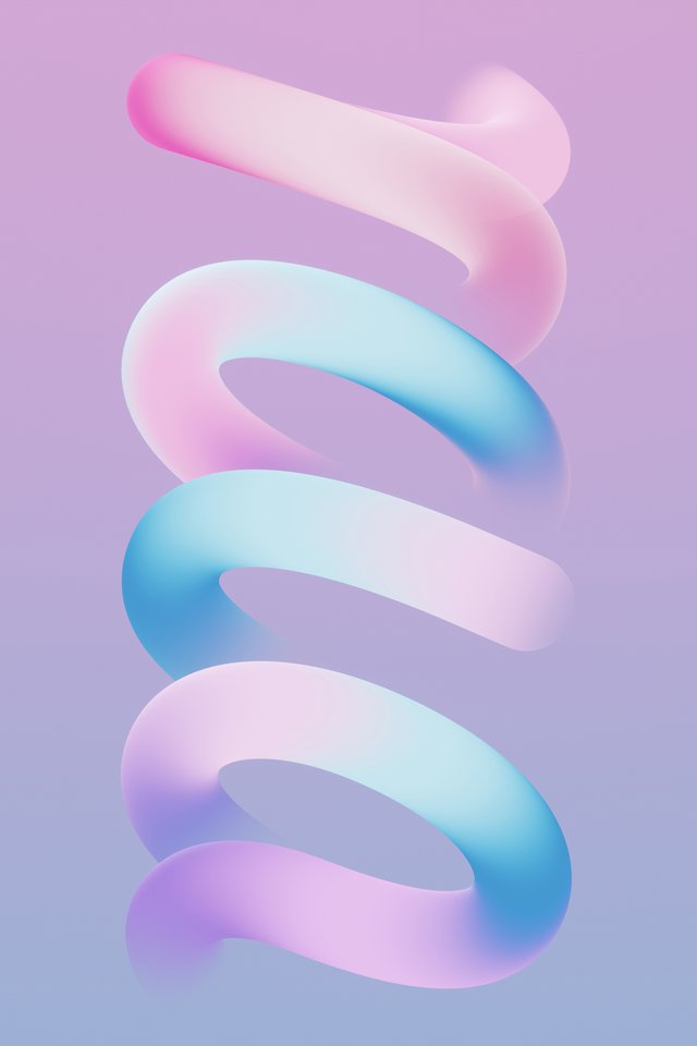 Minimalistic ribbon in pastel colors - Wallpapers for iPhone 4/4S in 640x960 resolution