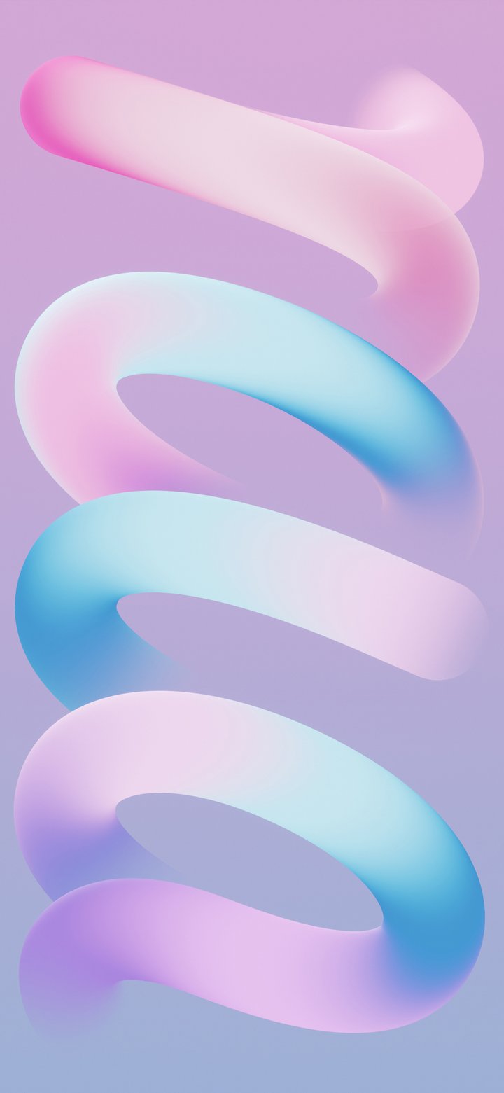 Minimalistic ribbon in pastel colors - Wallpapers for Samsung Galaxy A11/A20e/A20/M11, Xiaomi Redmi 9A/9C, POCO C40 in 720x1560 resolution