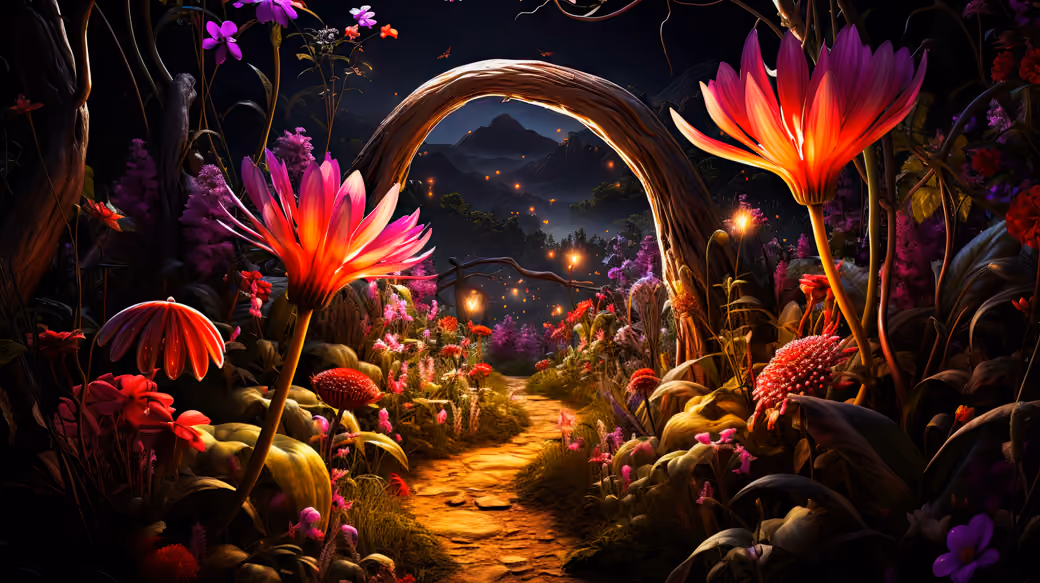 Magic Night Garden Path - Wallpapers for Samsung, HTC, Sony in 540x960 resolution
