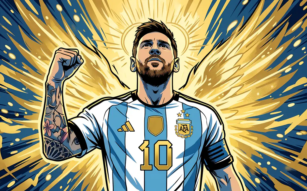 Lionel Messi in Argentina Jersey — desktop and phone wallpaper, free download