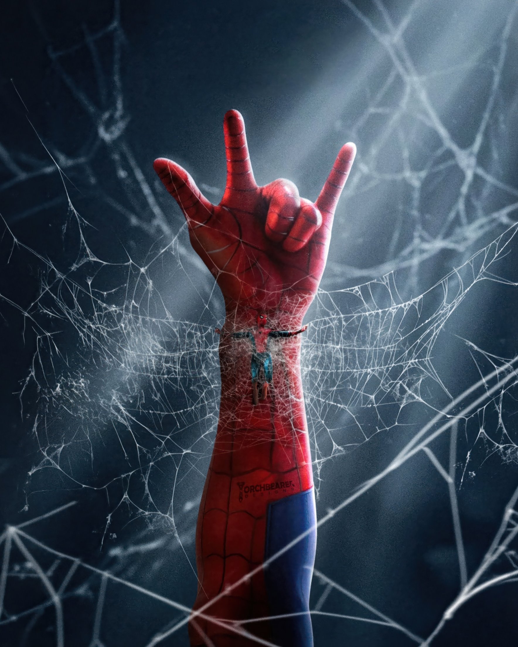 Spider-Man Hand with Cobweb - Wallpapers for Samsung Galaxy Z Fold 2/3 in 1768x2208 resolution