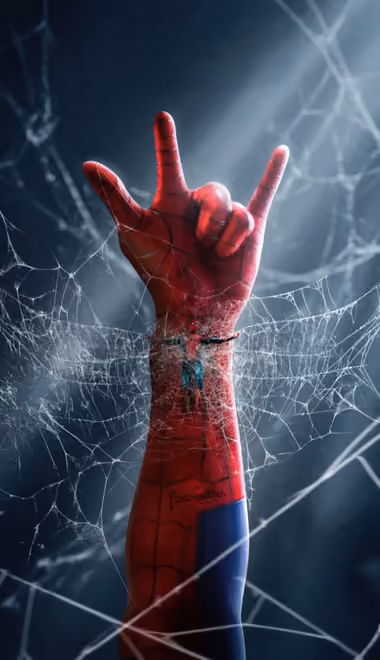 Обои комикс для Samsung/LG (720x1280): Человек-паук, паутина, Marvel, комикс
