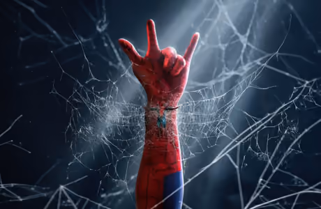 2K Quad HD обои супергерой (2560x1440): Человек-паук, паутина, Marvel, комикс