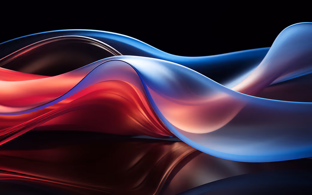 Translucent abstract waves — desktop and phone wallpaper, free download