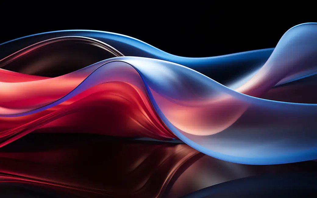 Translucent abstract waves — desktop and phone wallpaper, free download
