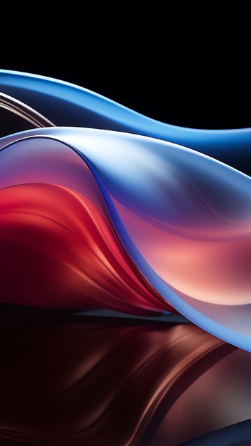 Translucent abstract waves - Wallpapers for Nokia, Samsung in 360x640 resolution