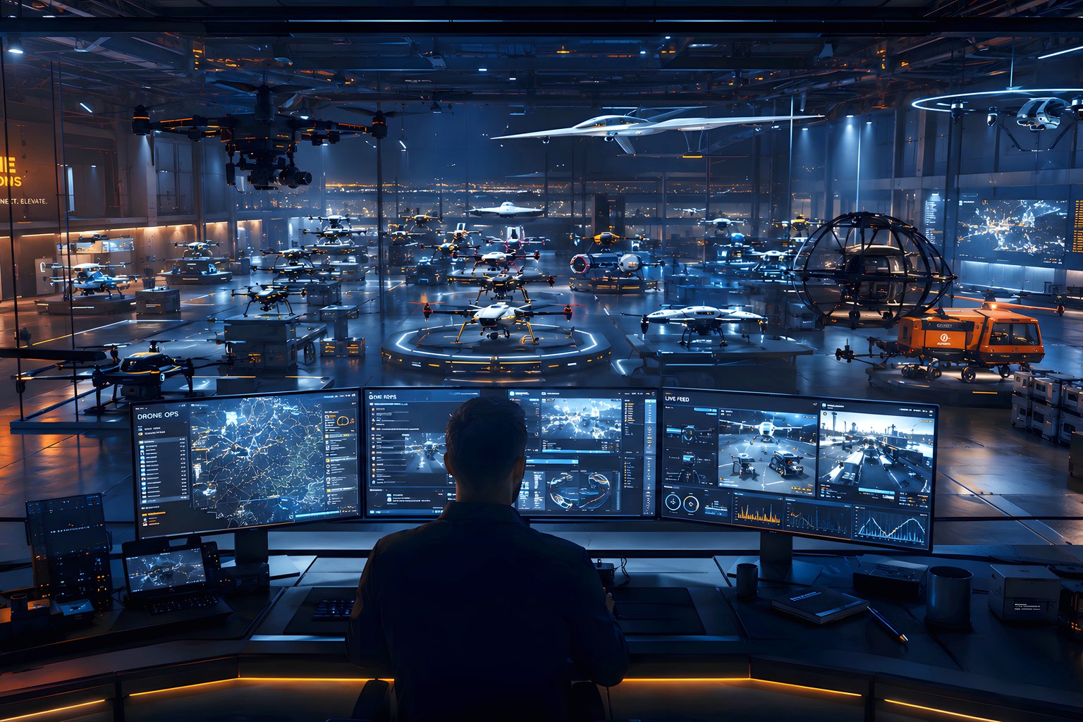Drone operator in the hangar - Microsoft Surface 12.4″ wallpapers in 1536x1024 resolution