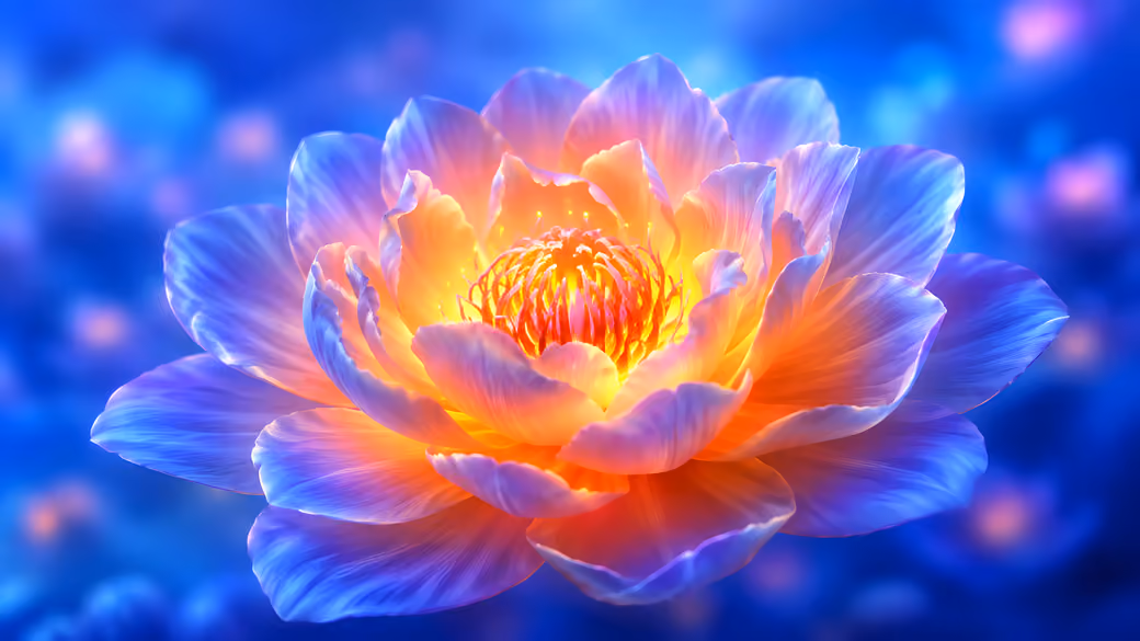 Glowing White Flower in Garden — desktop and phone wallpaper, free download