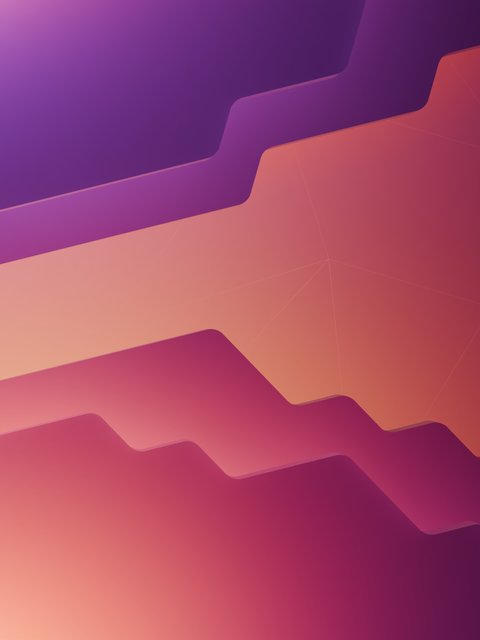 Minimalist Gradient Geometry Layers - Wallpapers for HTC/BlackBerry in 480x640 resolution