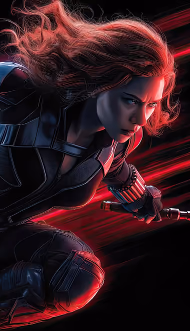 Black Widow Wallpapers for Xiaomi Redmi 10C/C40/C51, Samsung Galaxy A12/A02s/A03/M12 (720x1600): Black Widow, Marvel, woman, redhead