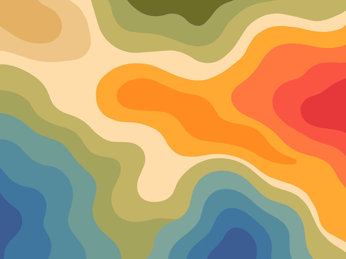 Waves and Contour Layers Pattern - XGA+ wallpapers in 1152x864 resolution