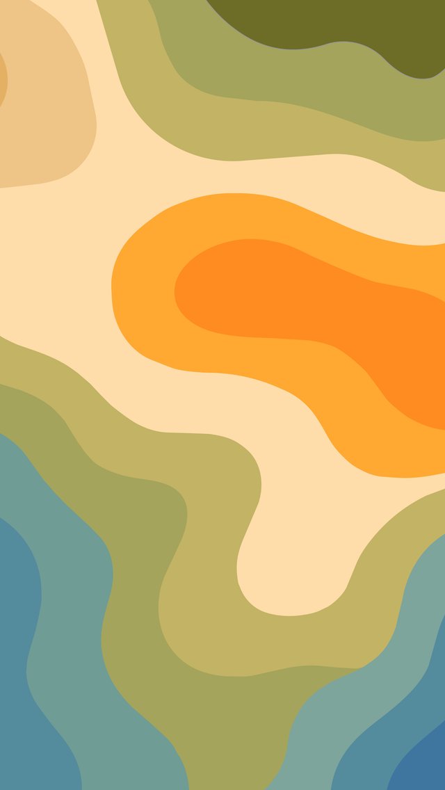 Waves and Contour Layers Pattern - Wallpapers for iPhone 5/5S/5C/SE in 640x1136 resolution
