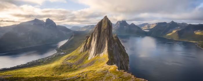 Nature wallpapers: Segla Mountain, valley, Norway, Europe