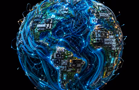 Processor and Microchip wallpapers for iPhone Air (2670x1878): Earth, planet, cable, electronics