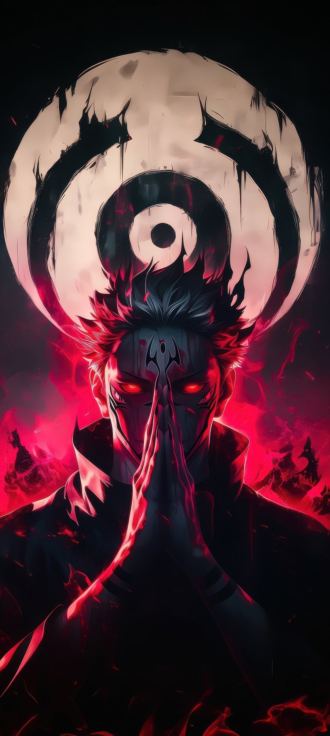 Gojo with a red aura - Wallpapers for Samsung Galaxy A13/A14/A53, Realme 12 Pro 5G, POCO M5 in 1080x2408 resolution
