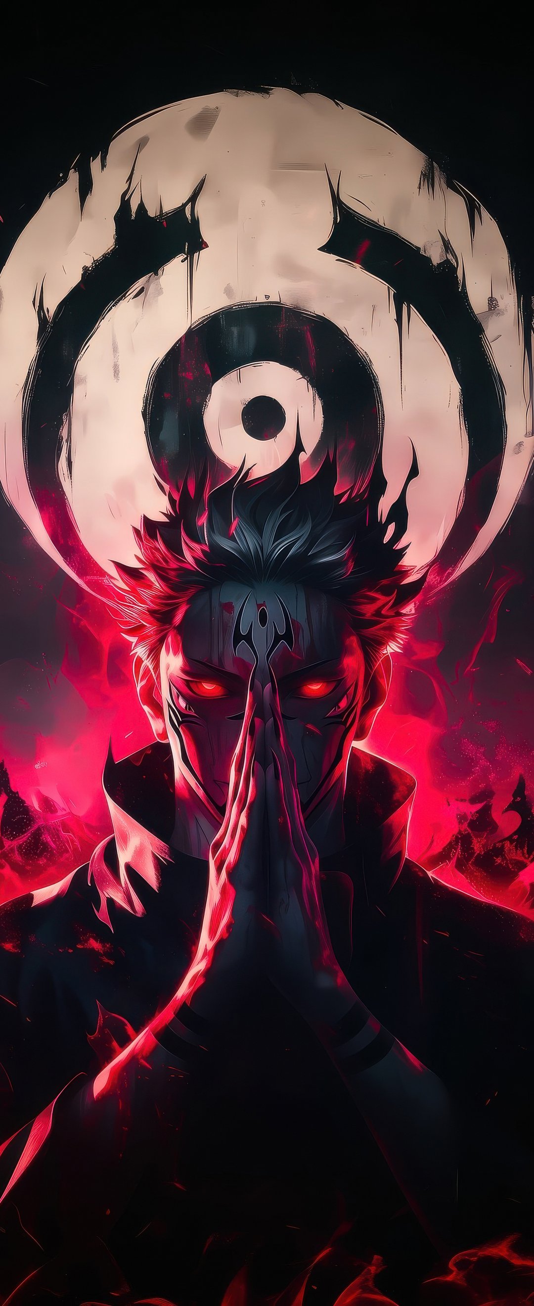 Gojo with a red aura - Wallpapers for Samsung Galaxy Z Flip6, Motorola Razr 2025 in 1080x2640 resolution