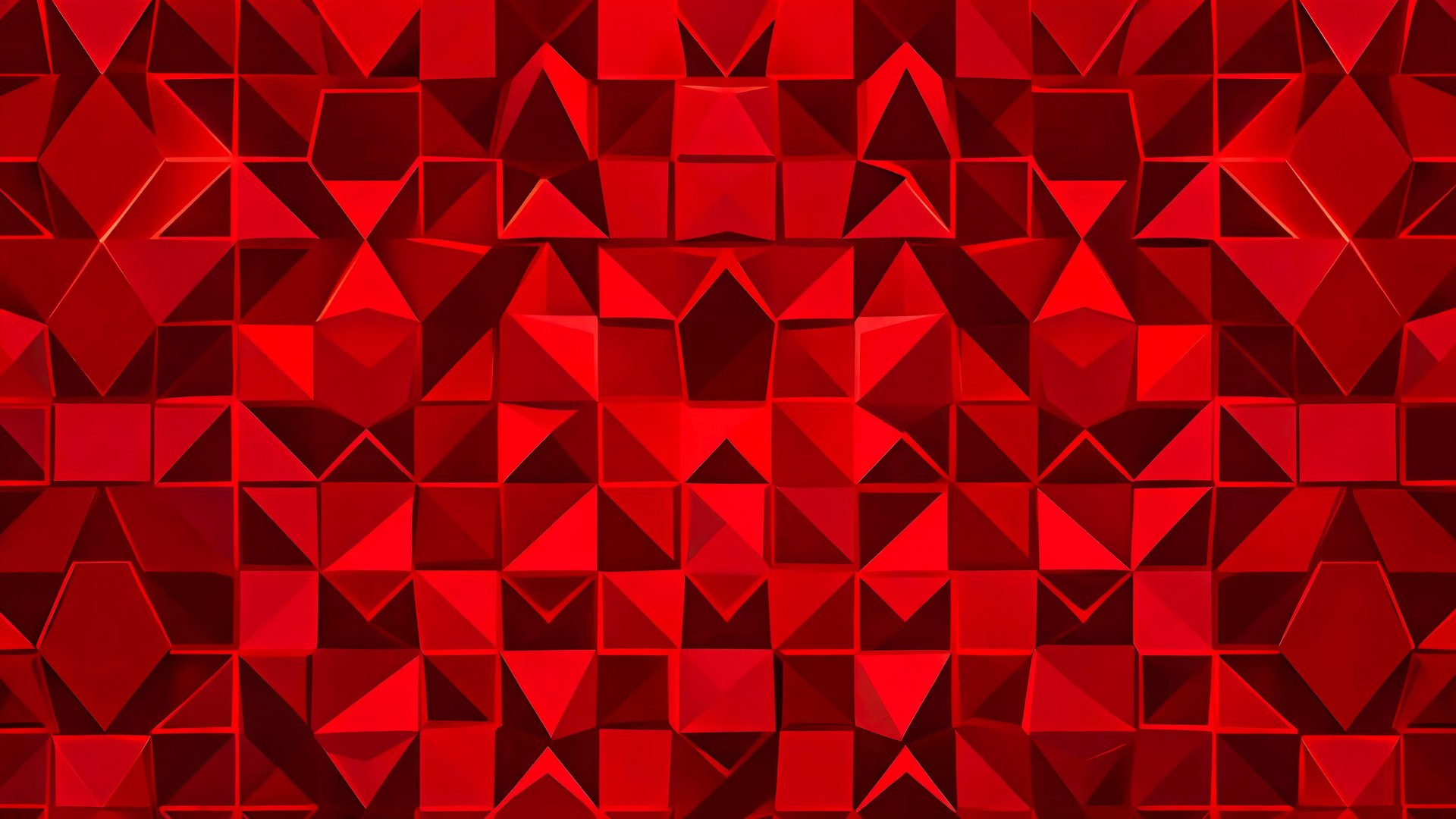 Red Mosaic with Triangular Geometry - Full HD wallpapers in 1920x1080 resolution