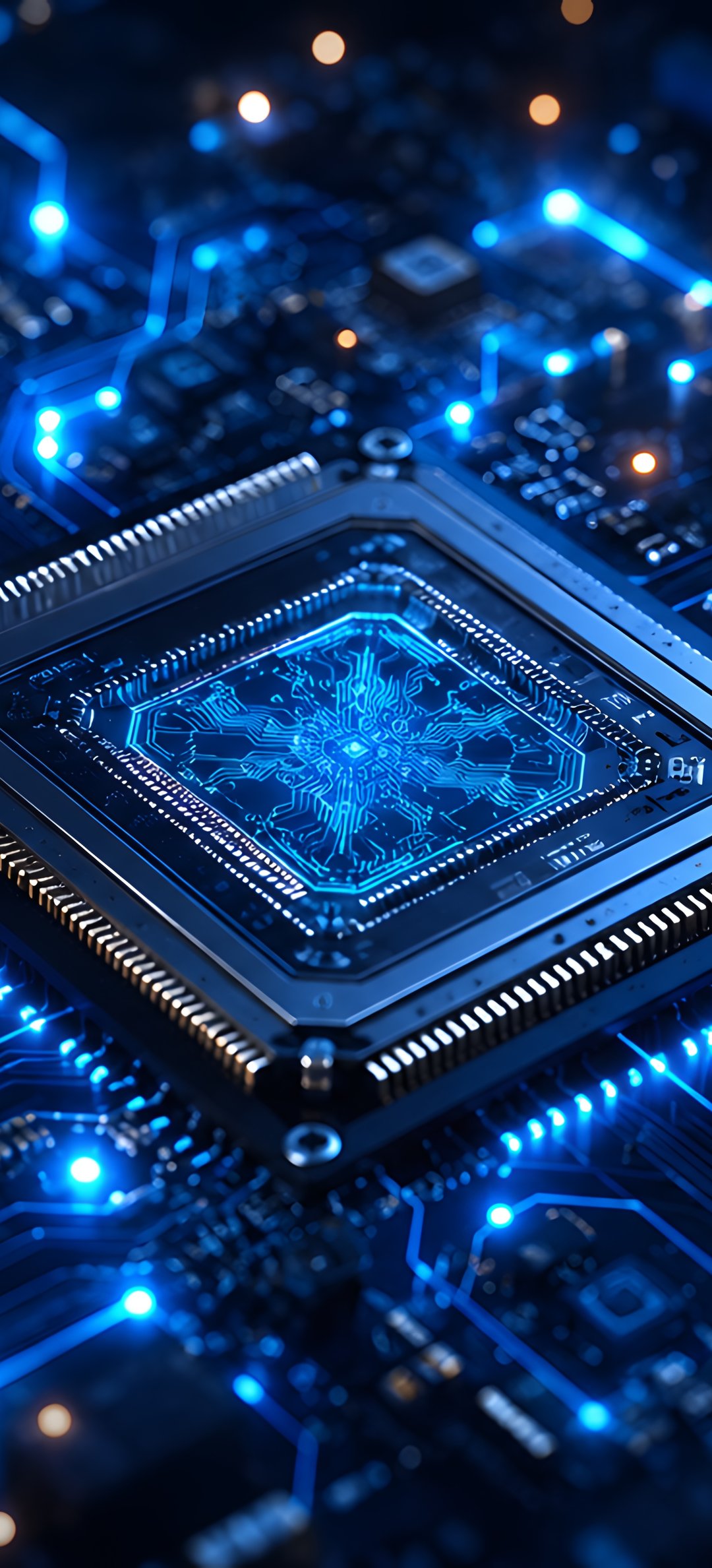 Neural Processor Microcircuit Scene - Wallpapers for Honor/Huawei in 1080x2376 resolution