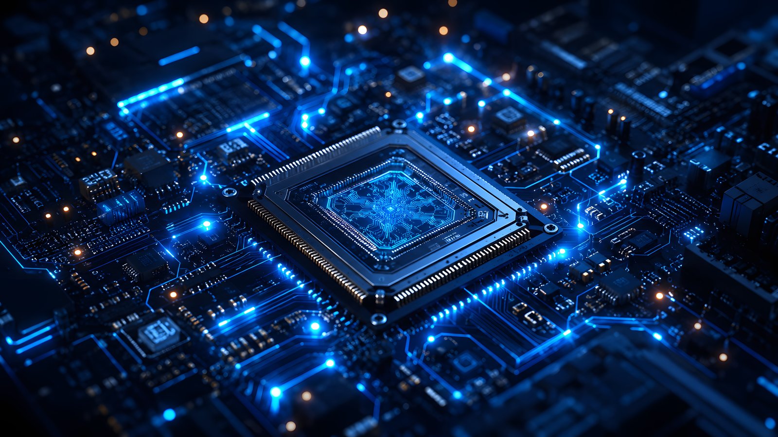Neural Processor Microcircuit Scene - wXGA++ wallpapers in 1600x900 resolution