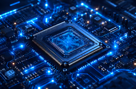 Processor and Microchip wallpapers for iPhone Air (2670x1878): processor, artificial intelligence, neon, microcircuit