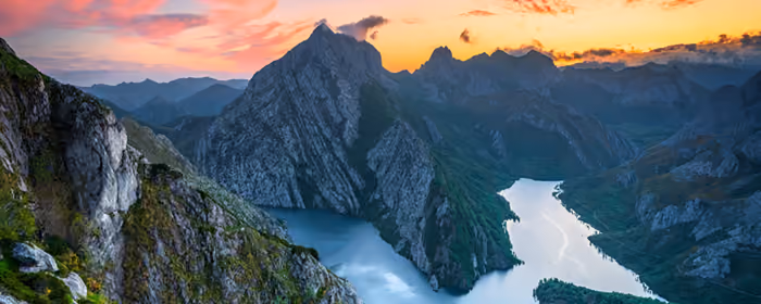UltraWide 32:9 Spain wallpapers (5120x1440): Spain, mountains, lake, valley