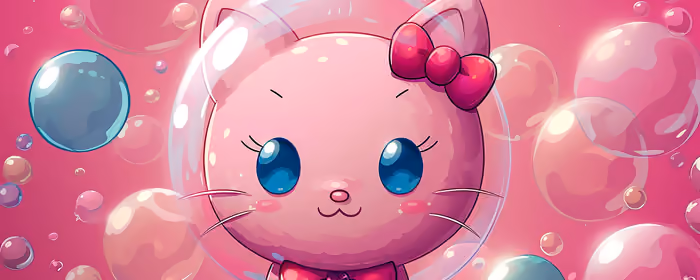 UltraWide 21:9 wallpapers (2560x1080): kitten, bubbles, blue eyes, cartoon