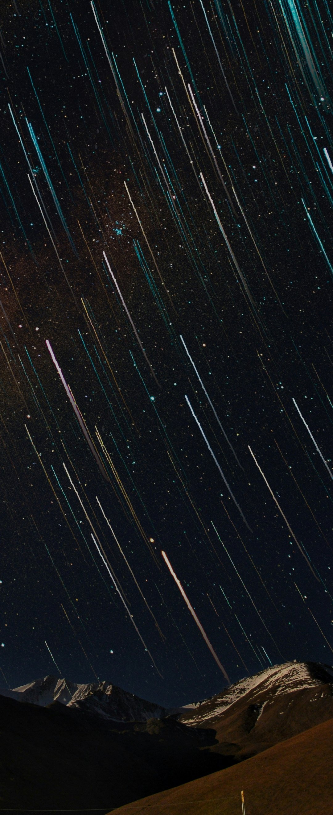 Star trails in the night sky - Wallpapers for Samsung Galaxy Z Flip6, Motorola Razr 2025 in 1080x2640 resolution