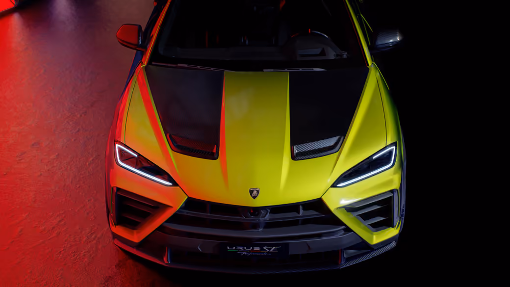 Lamborghini Urus SE Performante вид спереди — обои на рабочий стол и телефон