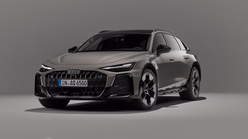 Grey Audi A6 Allroad C9 Station Wagon — desktop and phone wallpaper, free download
