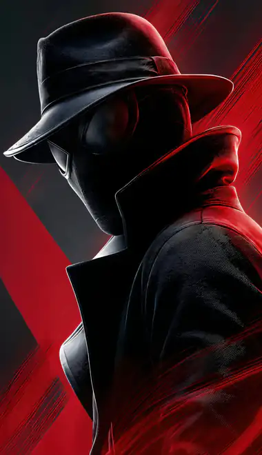 Обои фильмы для iPhone Air (1260x2736): Spider-Man Noir, Marvel, комикс, маска