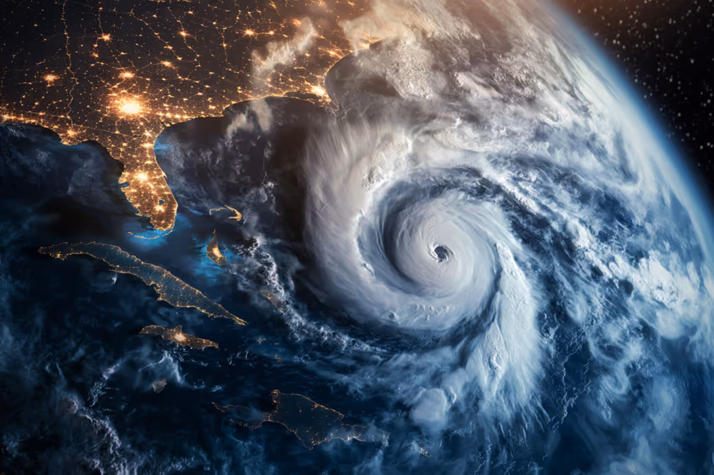 Hurricane on Earth view from space - Wallpapers for iPhone 11/XR in 828x1792 resolution