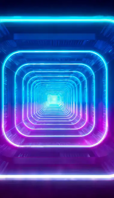 neon Wallpapers for Samsung Galaxy Z Fold4/Z Fold5/Z Fold6 (1812x2176): neon, corridor, cyberpunk, tunnel