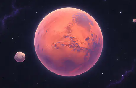 planet Laptop Wallpapers for WXGA (1366x768): Mars, Solar system, orbit, satellite