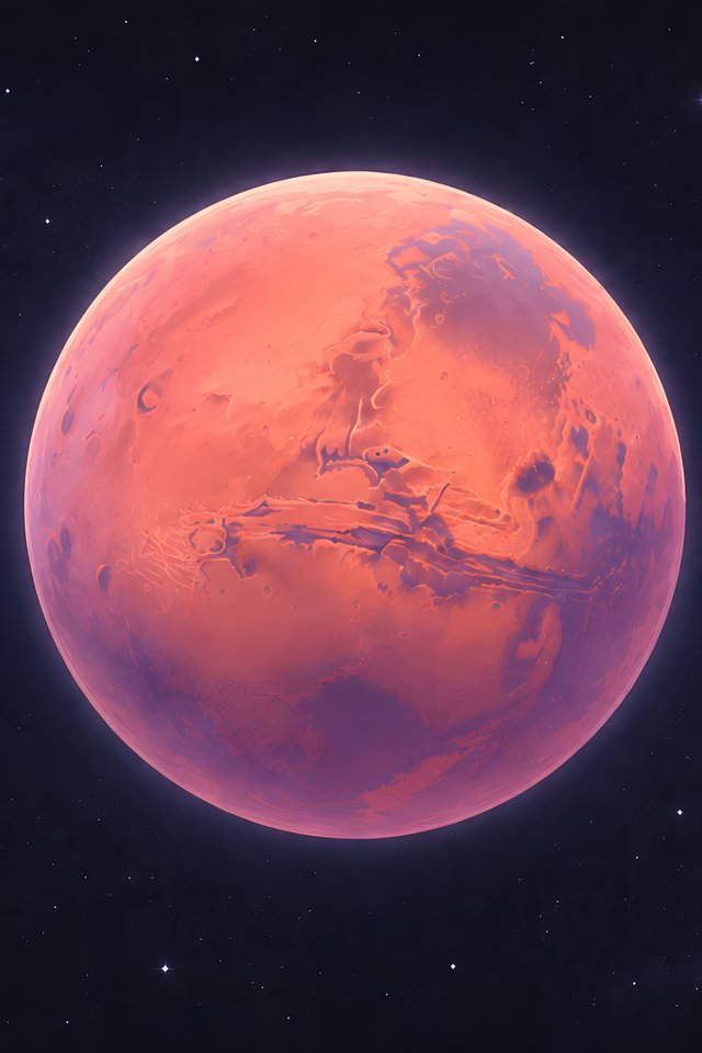 Mars and its moons Phobos and Deimos - Wallpapers for iPhone 4/4S in 640x960 resolution