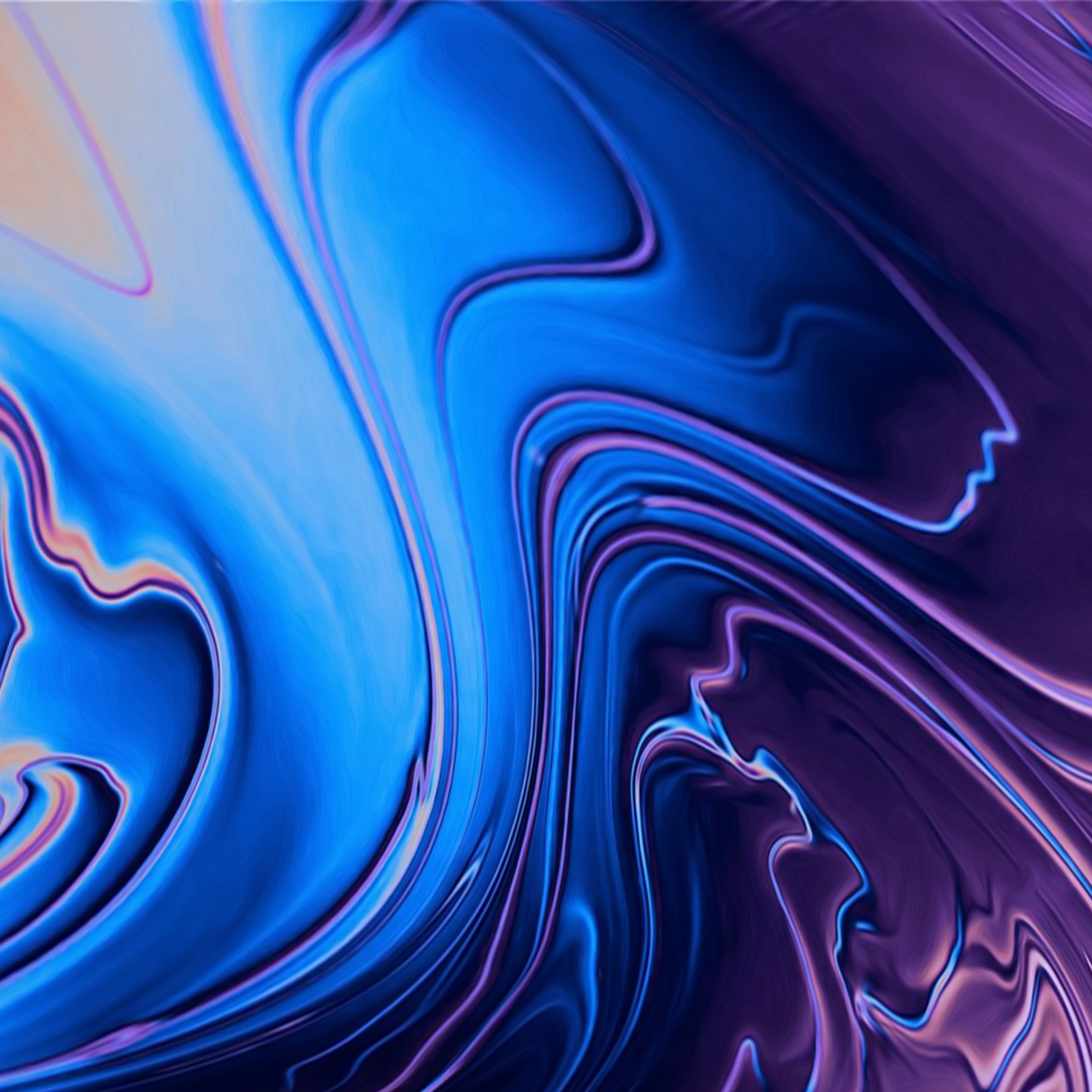 Gradient Fluid Waves Pattern - Wallpapers for iPad Pro 12.9″ in 2732x2732 resolution