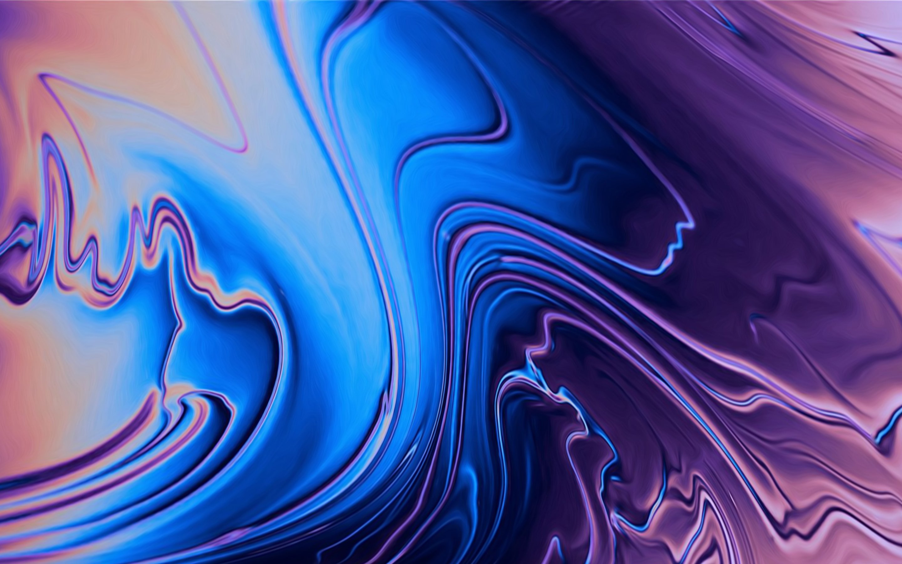 Gradient Fluid Waves Pattern - Wallpapers for Apple MacBook 15″ in 2880x1800 resolution